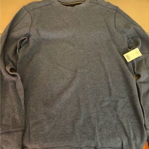 Banana Republic Men's Crewneck Waffle Knit Sweater - Charcoal Gray
